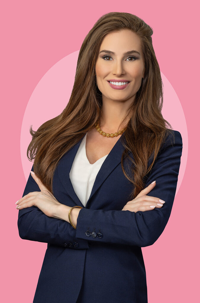 Woman Attorney, pink background